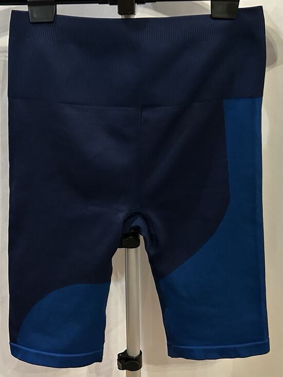 Fabletics Pants - Fabletics Seamless High-Waisted Blue Block Biker Shorts size S